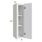 RTA Portland White 9" x 36" Wall Cabinet with 1 Decorative End Panel