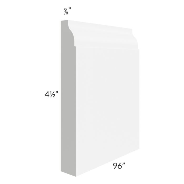 RTA Portland White 96" Base Board Molding with Cut Molding into a 5ft ...