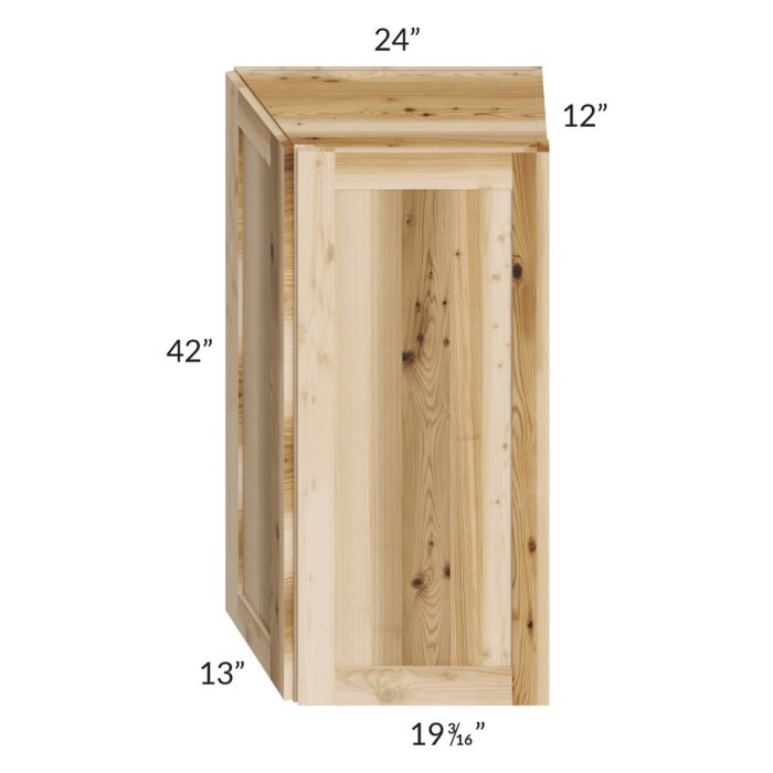RTA Prairie Shaker 24" x 42" Wall End Angle Cabinet