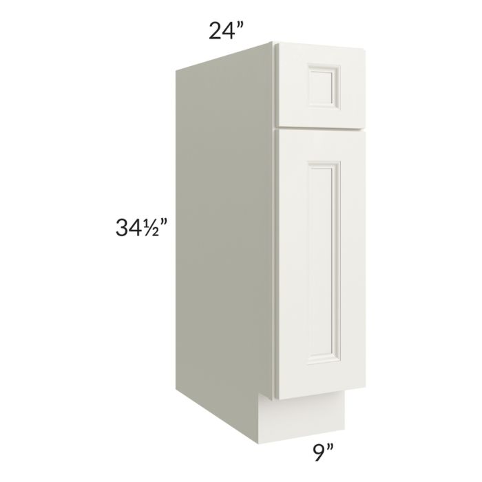 RTA Providence Cream Glaze 09" Base Cabinet with 1 Decorative End Panel