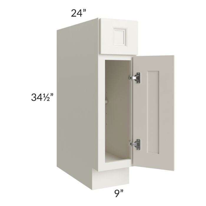 RTA Providence Cream Glaze 09" Base Cabinet with 1 Decorative End Panel