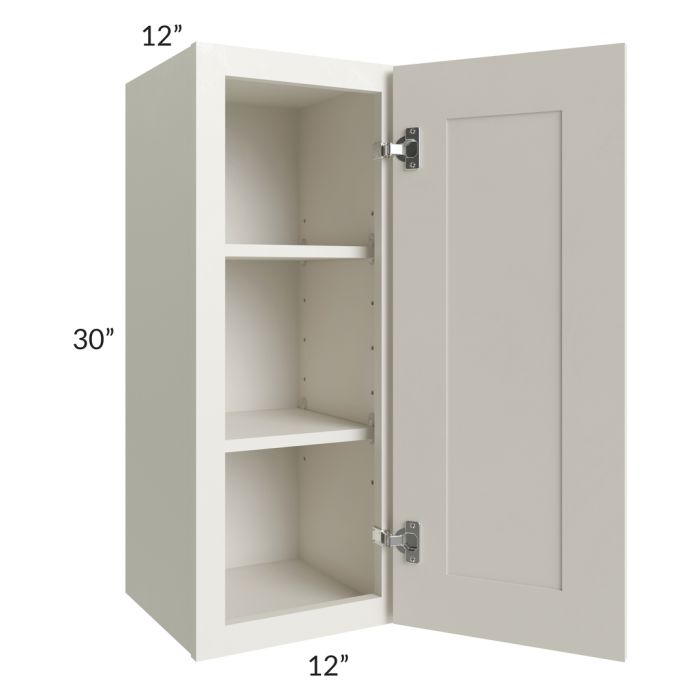 RTA Providence Cream Glaze 12" x 30" Wall Cabinet with 2 Decorative End Panels