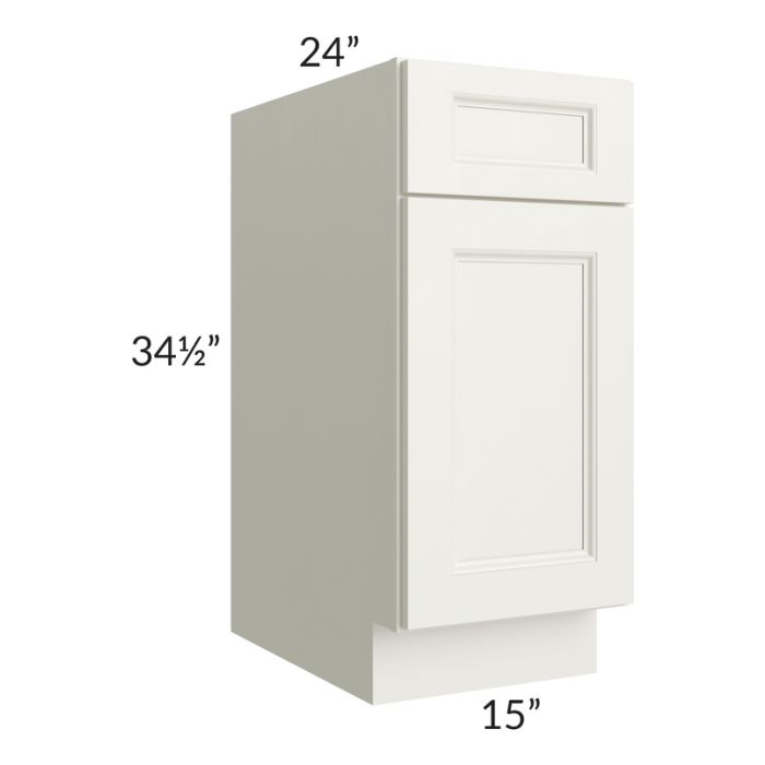 RTA Providence Cream Glaze 15" Base Cabinet with 2 Roll Out Trays