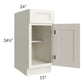 RTA Providence Cream Glaze 15" Base Cabinet with 2 Roll Out Trays
