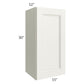 RTA Providence Cream Glaze 15" x 30" Wall Cabinet with 2 Decorative End Panels and Mullion Glass Door