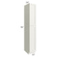 RTA Providence Cream Glaze 15" x 96" Wall Pantry with 3 Roll Out Trays