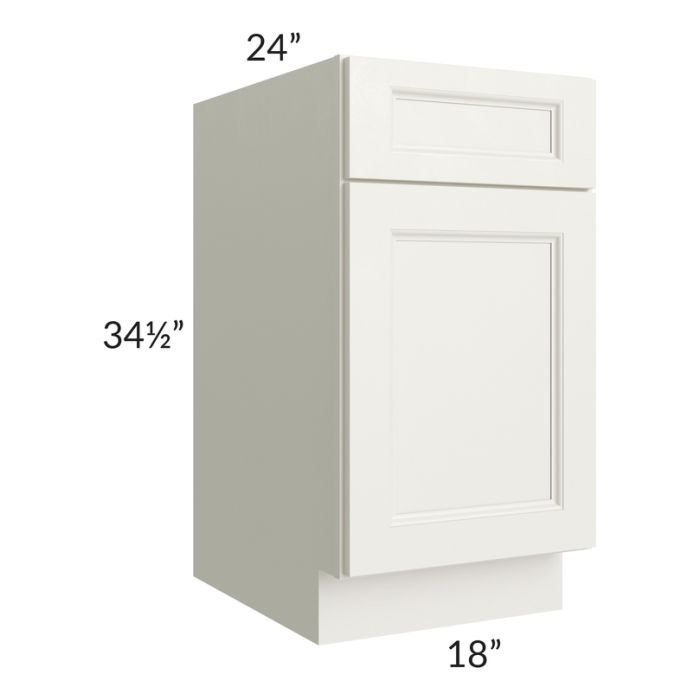 RTA Providence Cream Glaze 18" Base Cabinet with 1 Decorative End Panel