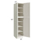 RTA Providence Cream Glaze 18" x 90" Wall Pantry with 1 Roll Out Tray