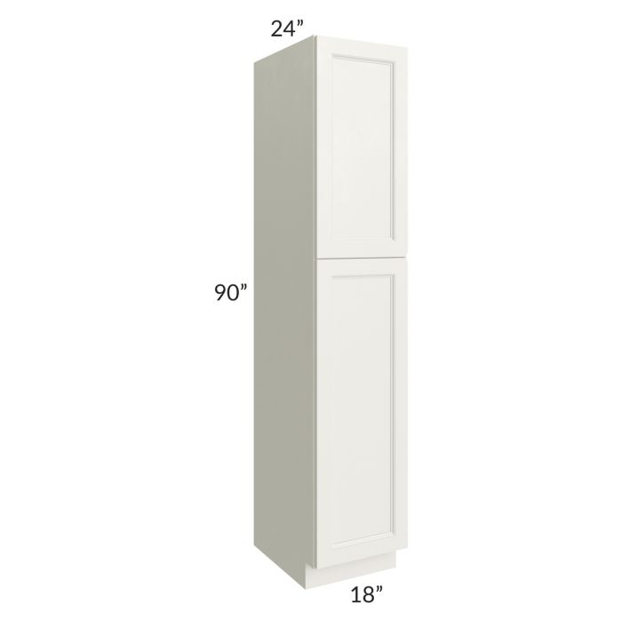 RTA Providence Cream Glaze 18" x 90" Wall Pantry with 4 Roll Out Trays