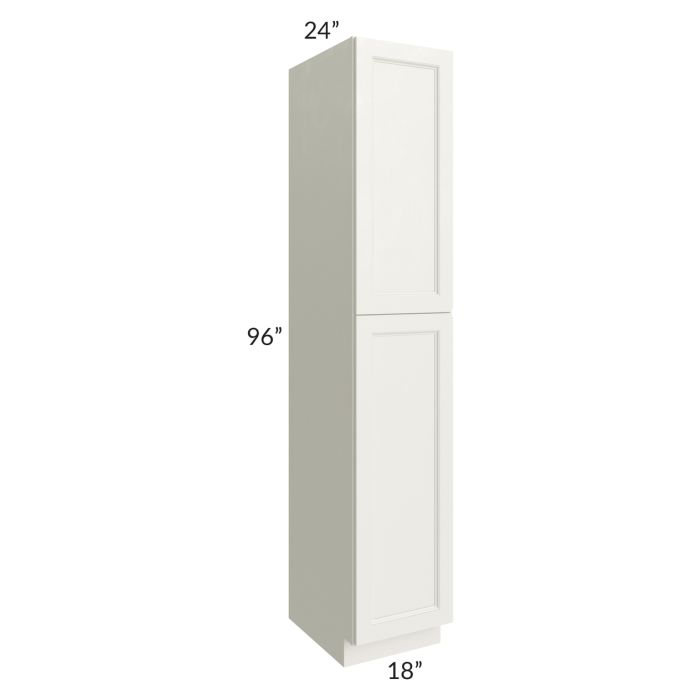 RTA Providence Cream Glaze 18" x 96" Wall Pantry with 1 Decorative End Panel and 4 Roll Out Trays