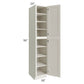 RTA Providence Cream Glaze 18" x 96" Wall Pantry with 2 Roll Out Trays
