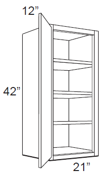 RTA Providence Cream Glaze 21" x 42" Wall Cabinet
