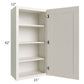 RTA Providence Cream Glaze 21" x 42" Wall Cabinet with 1 Decorative End Panel
