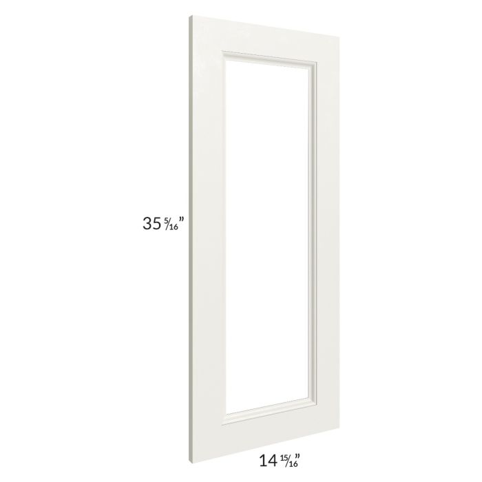 RTA Providence Cream Glaze 24" x 36" Wall Diagonal Corner Glass Door Only with Glass Included