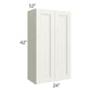RTA Providence Cream Glaze 24" x 42" Wall Cabinet with Mullion Glass Door
