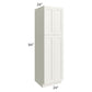 RTA Providence Cream Glaze 24" x 84" Wall Pantry with 1 Decorative End Panel and 2 Roll Out Trays