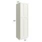 RTA Providence Cream Glaze 24" x 90" Wall Pantry with 1 Roll Out Tray