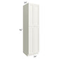 RTA Providence Cream Glaze 24" x 96" Wall Pantry with 1 Decorative End Panel
