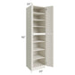 RTA Providence Cream Glaze 24" x 96" Wall Pantry with 1 Decorative End Panel