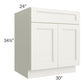 RTA Providence Cream Glaze 30" Base Cabinet with 1 Roll Out Tray