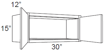 RTA Providence Cream Glaze 30" x 15" Wall Cabinet