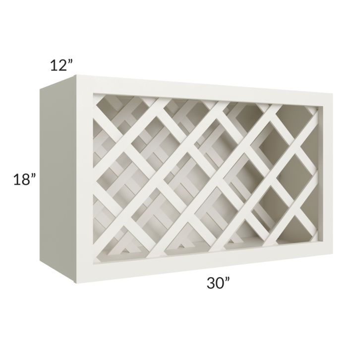 RTA Providence Cream Glaze 30" x 18" Wine Rack Cabinet