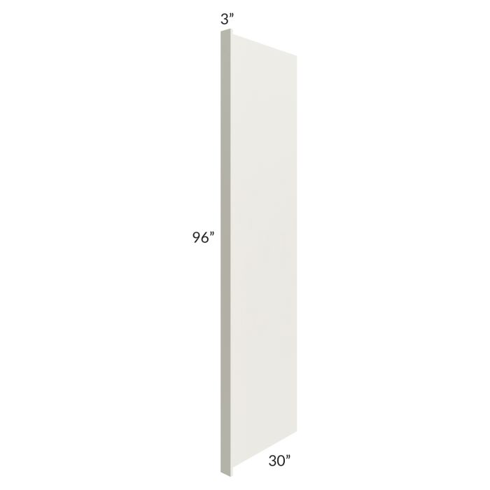 RTA Providence Cream Glaze 30" x 96" Refrigerator End Panel with a 3" Return