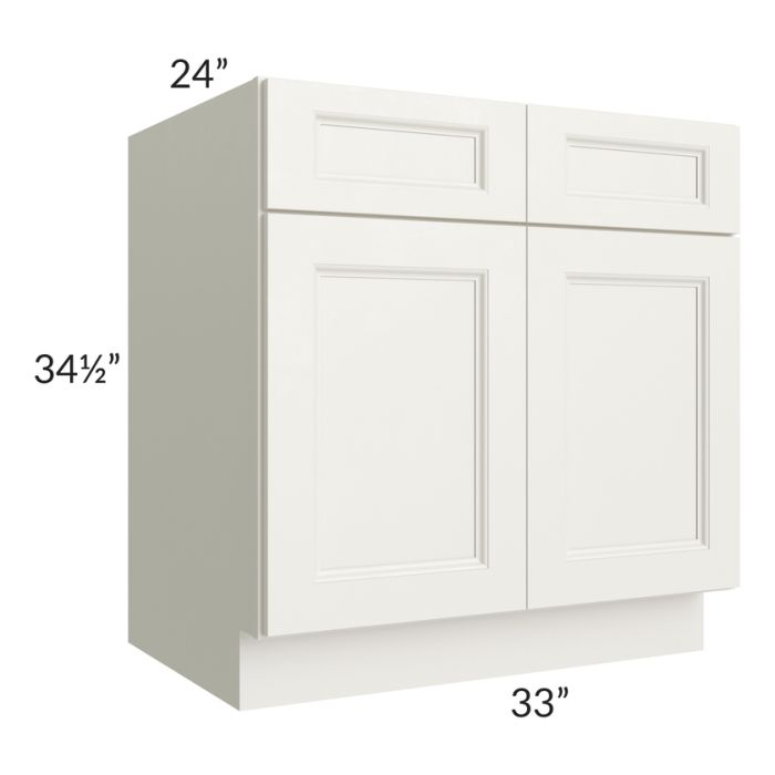 RTA Providence Cream Glaze 33" Base Cabinet with 2 Roll Out Trays