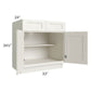 RTA Providence Cream Glaze 33" Base Cabinet with 2 Roll Out Trays