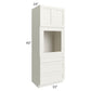 RTA Providence Cream Glaze 33" x 90" Oven Cabinet with 1 Decorative End Panel