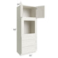 RTA Providence Cream Glaze 33" x 90" Oven Cabinet with 1 Decorative End Panel