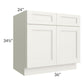 RTA Providence Cream Glaze 36" Base Cabinet with 1 Roll Out Tray
