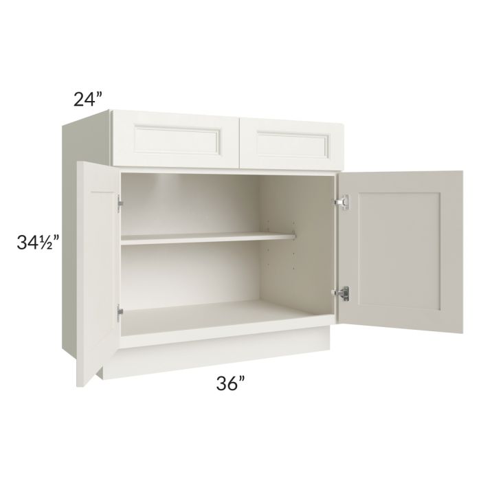 RTA Providence Cream Glaze 36" Base Cabinet with 1 Roll Out Tray