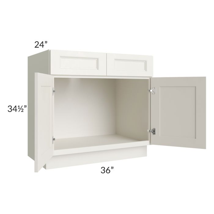 RTA Providence Cream Glaze 36" Sink Base Cabinet