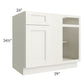 RTA Providence Cream Glaze 42"-45" Blind Base Corner Cabinet