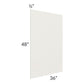 RTA Providence Cream Glaze 48" x 36 Finished Back Panel - Cut in Half