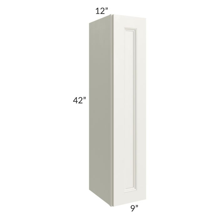 RTA Providence Cream Glaze 9" x 42" Wall Cabinet with 1 Decorative End Panel