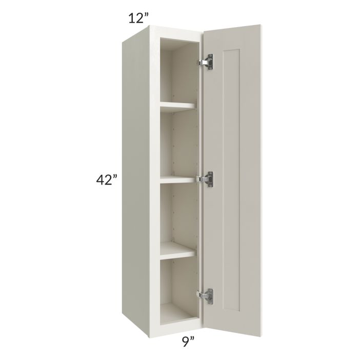 RTA Providence Cream Glaze 9" x 42" Wall Cabinet with 1 Decorative End Panel
