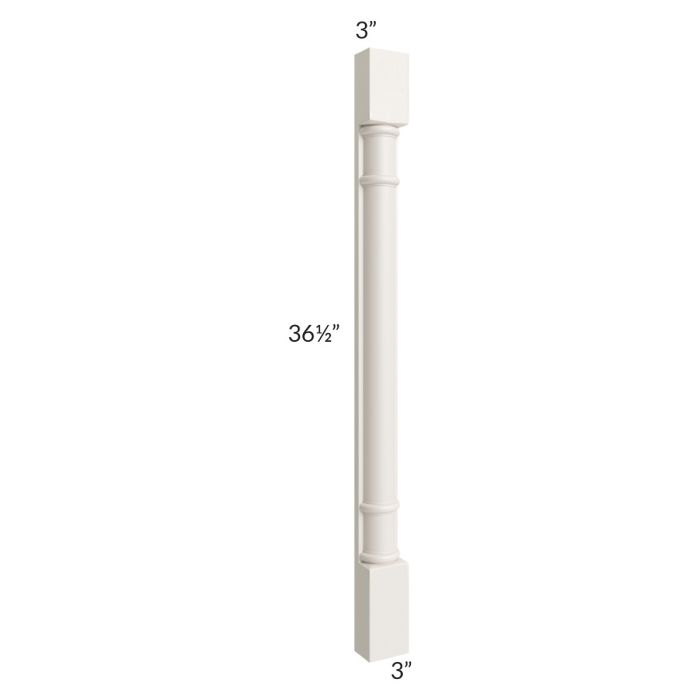 RTA Providence Cream Glaze POLE28-B3x3-TQ Decorative Half Leg