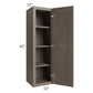 RTA Providence Natural Grey 12" x 42" Wall Cabinet