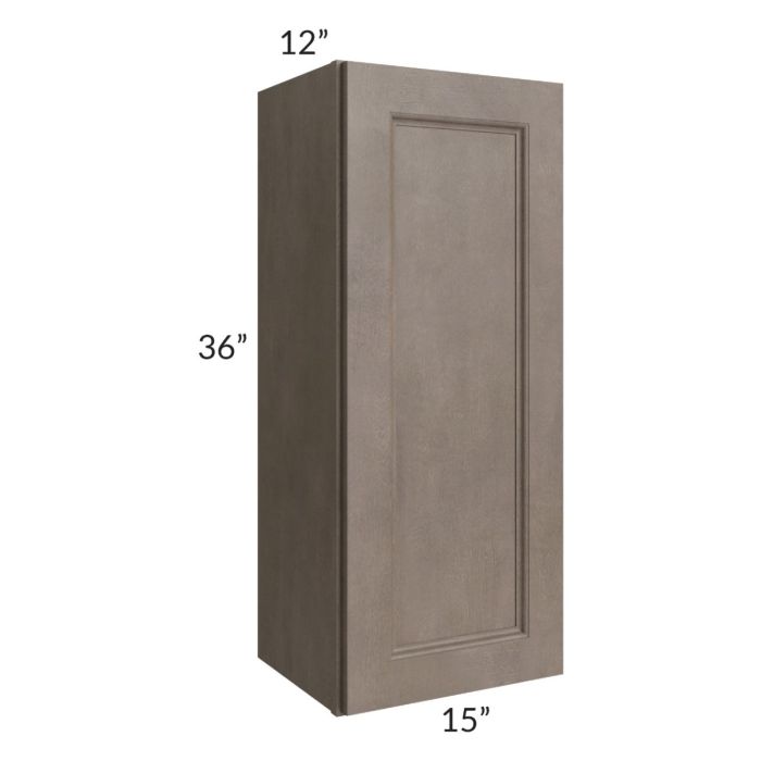 RTA Providence Natural Grey 15" x 36" Wall Cabinet with 2 Decorative End Panels