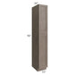 RTA Providence Natural Grey 15" x 96" Wall Pantry with 2 Decorative End Panels and 1 Roll Out Tray
