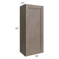 RTA Providence Natural Grey 18" x 42" Wall Cabinet with 1 Decorative End Panel