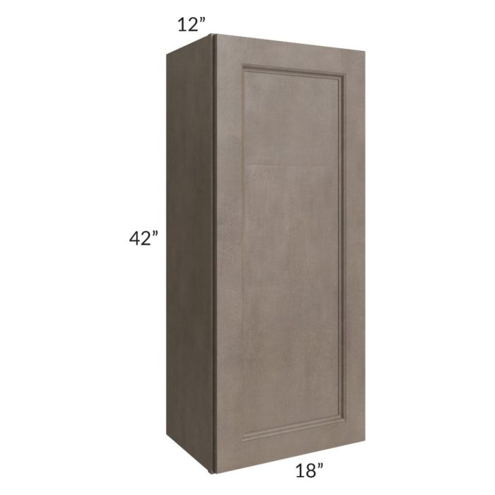 RTA Providence Natural Grey 18" x 42" Wall Cabinet with 1 Decorative End Panel