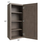 RTA Providence Natural Grey 18" x 42" Wall Cabinet with 1 Decorative End Panel