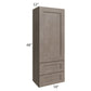 RTA Providence Natural Grey 18" x 48" Wall Cabinet With Drawers