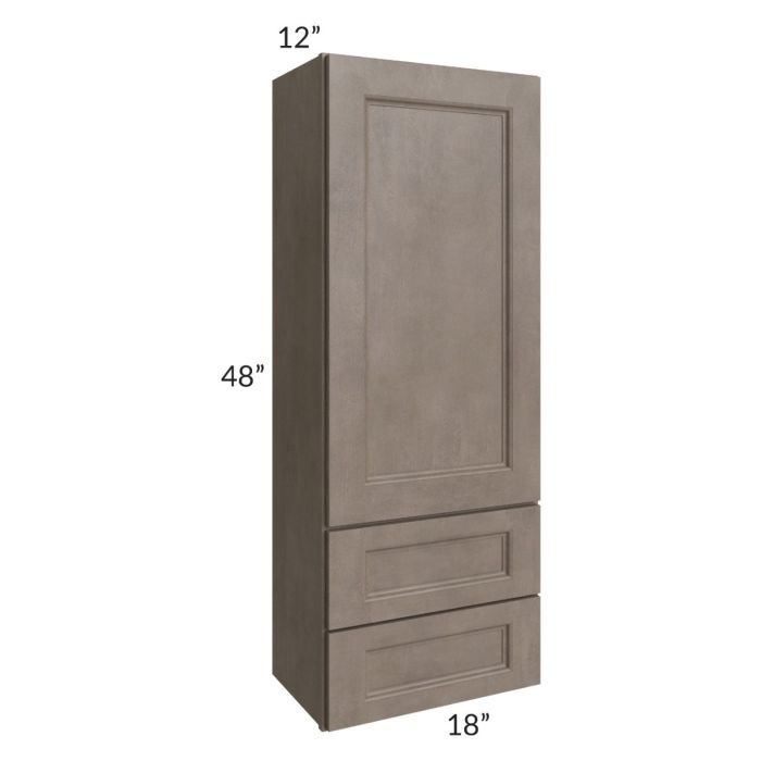 RTA Providence Natural Grey 18" x 48" Wall Cabinet With Drawers