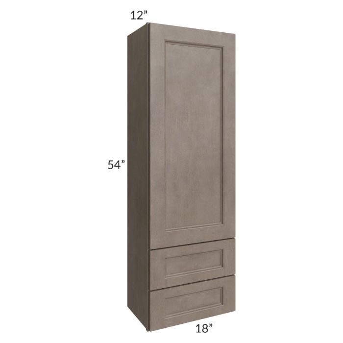 RTA Providence Natural Grey 18" x 54" Wall Cabinet With Drawers