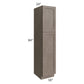 RTA Providence Natural Grey 18" x 84" Wall Pantry with 4 Roll Out Trays