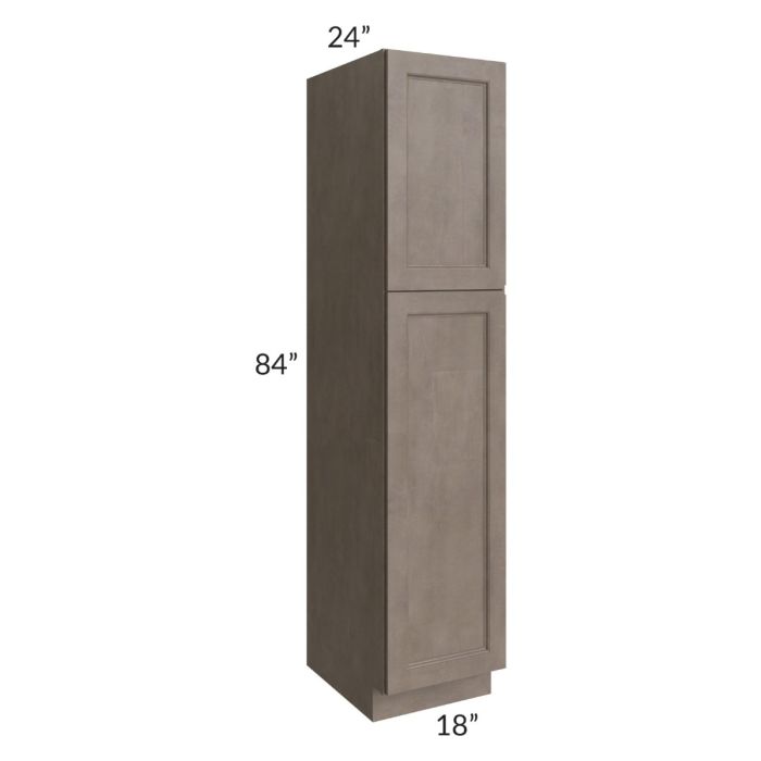 RTA Providence Natural Grey 18" x 84" Wall Pantry with 4 Roll Out Trays